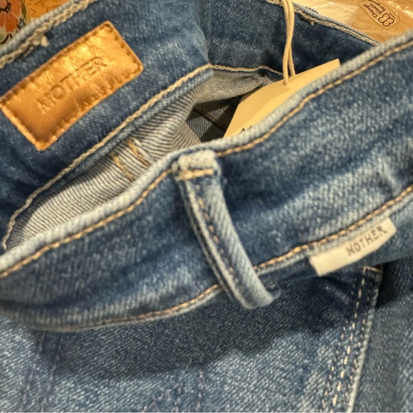 NIB | MOTHER ~ The Hustler Roller Patch Pocket Sneak Wide Leg Jeans Sz 34 - Picture 7 of 8